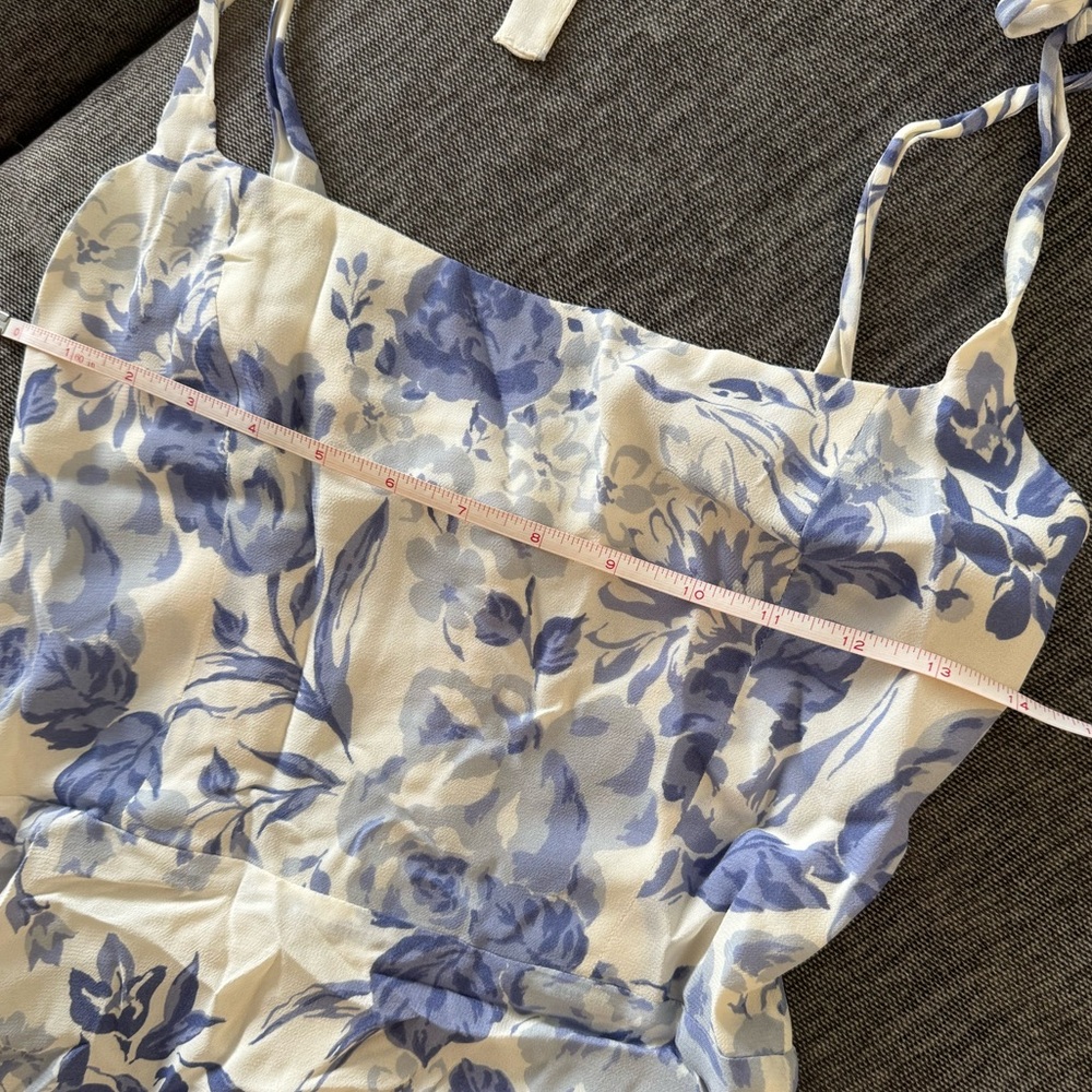 Reformation Blue and White Floral Mini Dress - Picture 4 of 5